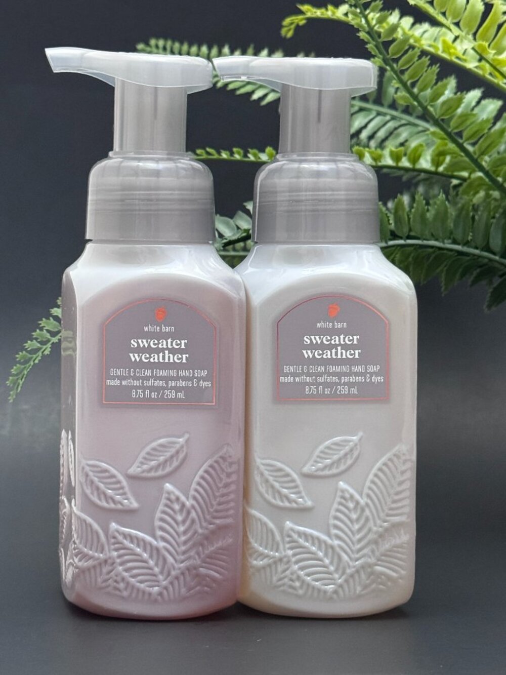 Bath & Body Works BBW White Barn Sweater Weather Gentle Foaming Hand Soaps X 2